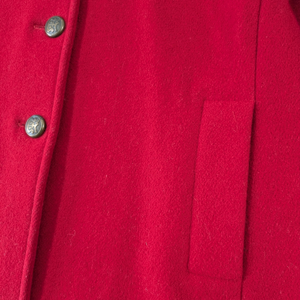 VTG Suttles & Seawinds 100% Wool Jacket Red Bronze Color Buttons Size Small - Picture 7 of 15